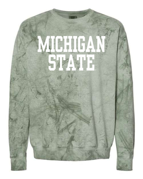 Michigan State University Spartans Comfort Colors Colorblast Crewneck Sweatshirt