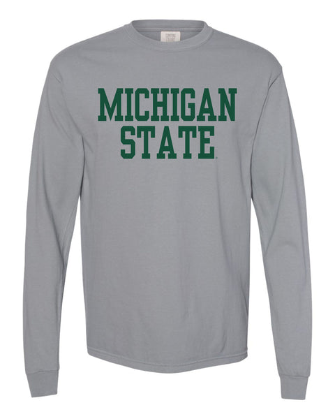 Michigan State University Spartans Comfort Colors Heavyweight Ring Spun Long Sleeve Tee