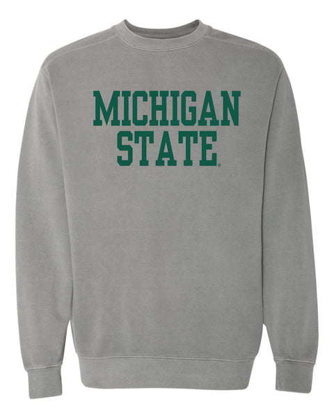 Michigan State University Spartans Comfort Colors Crewneck Sweatshirt