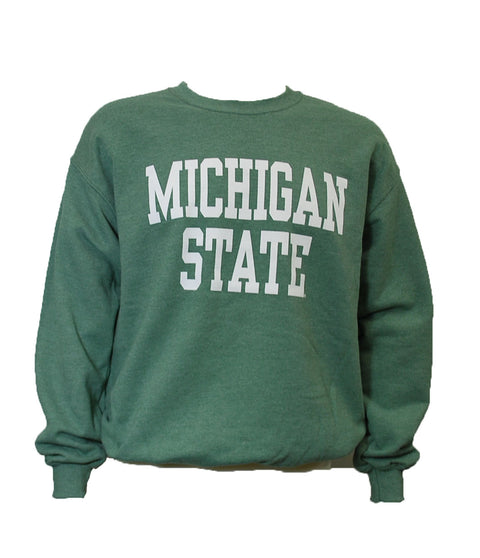 MICHIGAN STATE HEATHER GREEN CREWNECK SWEATSHIRT