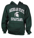 Michigan State University Spartans Spartan Helmet Design Heavy Weight Hooded Sweatshirt (Classic Colors)
