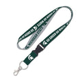 Michigan State University Spartans "GO GREEN GO WHITE" Lanyard with Detachable Buckle