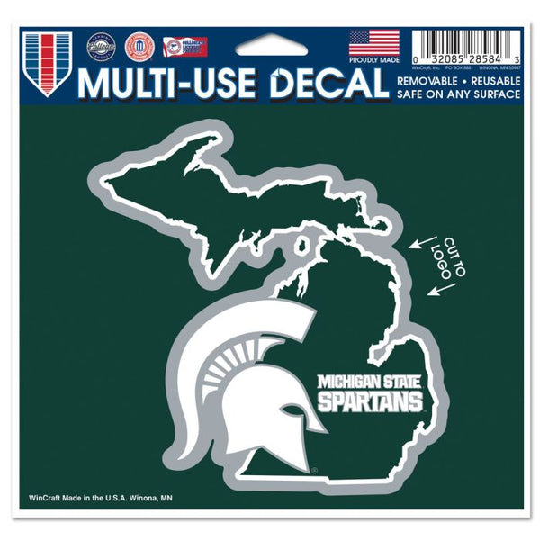 Michigan State Spartans Multi-Use Decal Cut to Logo - 5" x 6"