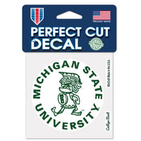 Michigan State University Spartans College Vault Perfect Cut Decal 4" x 4"