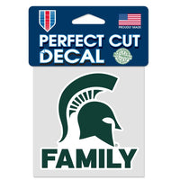 Michigan State University Spartans FAMILY Perfect Cut Decal 4" x 4"