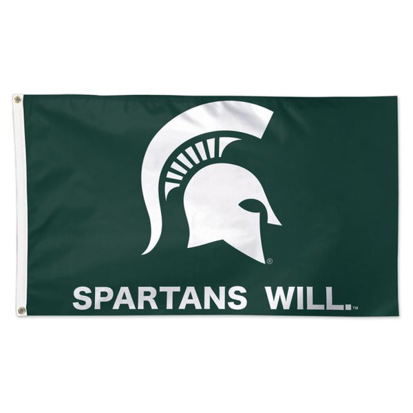 Michigan State University Spartans "SPARTANS WILL" Flag - Deluxe 3' x 5'