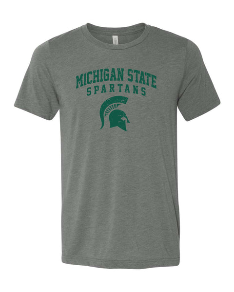 Michigan State University Spartans Bella+Canvas Ring-Spung Lightweight Ultra-Soft T-Shirt