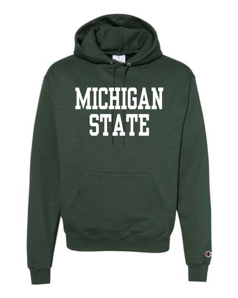 Michigan State University Spartans Block Design Heavy Weight Hooded Sweatshirt (Classic Colors)