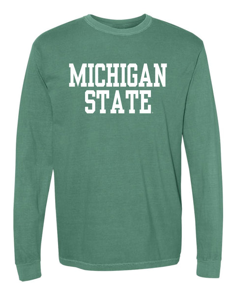 Michigan State University Spartans Comfort Colors Heavyweight Ring Spun Long Sleeve Tee