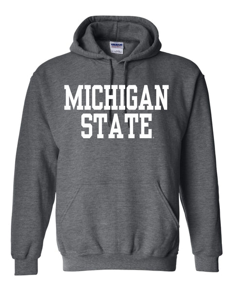 Michigan State University Spartans Block Design Hooded Sweatshirt (Assorted Colors)