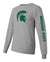 Michigan State University Spartans Sparty Head Design with Sleeve Print Long Sleeve T-Shirt