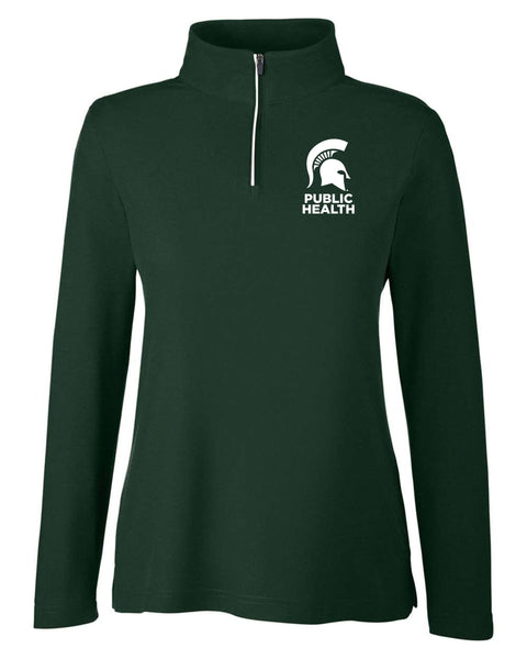 MSU PUBLIC HEALTH Ladies Fusion ChromaSoft™ Pique Quarter-Zip Pullover