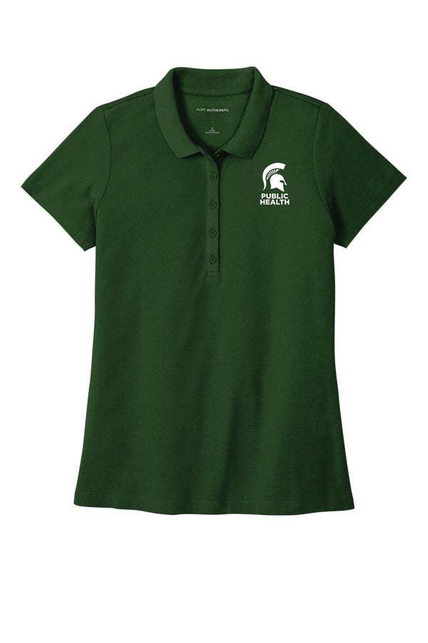 MSU PUBLIC HEALTH Ladies Short Sleeve Polo in Dark Green | Campus ...