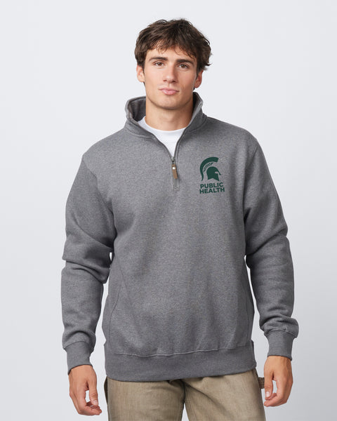 MSU PUBLIC HEALTH Adult Quarter Zip Fleece Pullover