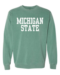 Michigan State University Spartans Comfort Colors Crewneck Sweatshirt