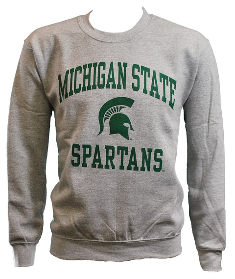 MICHIGAN STATE SPARTANS GREY CREWNECK SWEATSHIRT