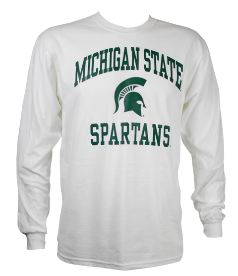 MICHIGAN STATE SPARTANS WHITE LONGSLEEVE