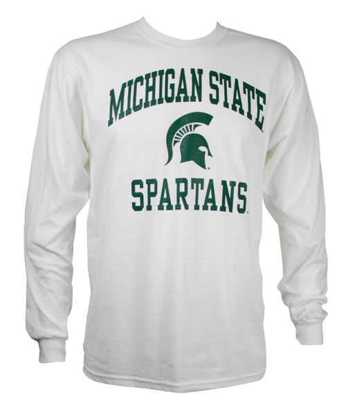 MICHIGAN STATE SPARTANS WHITE LONGSLEEVE