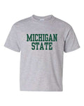 Michigan State University Spartans Block Design Youth T-Shirt