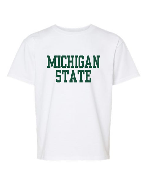 Michigan State University Spartans Block Design Youth T-Shirt