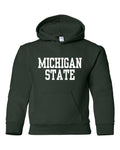 Michigan State University Spartans Block Design Youth Hooded Sweatshirt