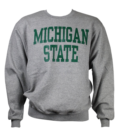 state university university crewneck sweatshirts Michigan State University Spartans Block Design Crewneck (BEST BUY) –  Campus Corner East Lansing MSU