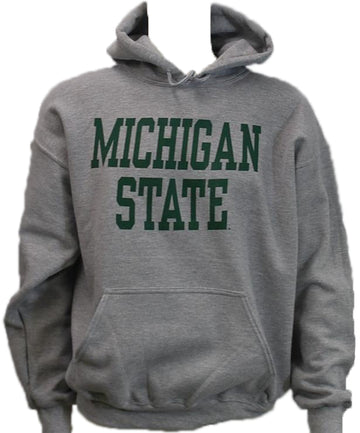 Michigan State University Spartans Block Design Heavy Weight Hooded Sweatshirt (Classic Colors)