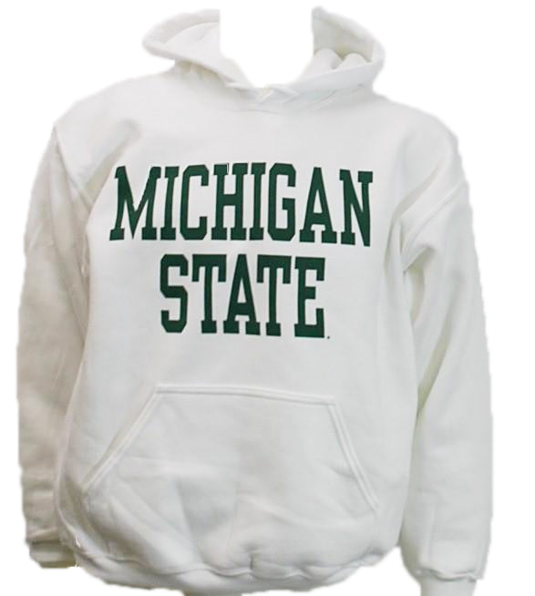 Michigan State University Spartans Block Design Heavy Weight Hooded Sw Campus Corner East Lansing MSU