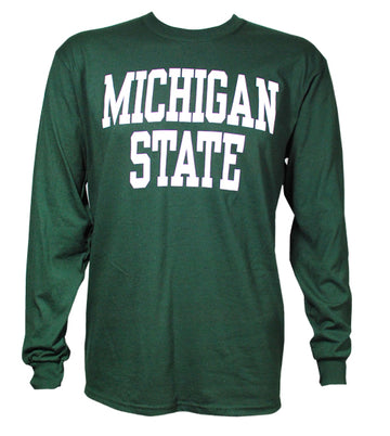 Michigan State University Spartans Block Design Long Sleeve T-Shirt