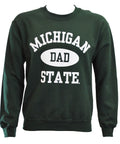 MICHIGAN STATE FOREST GREEN DAD CREWNECK
