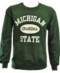 MICHIGAN STATE FOREST GREEN GRANDMA CREWNECK