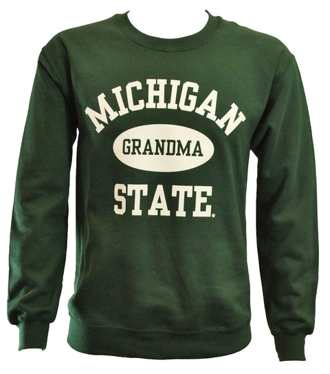 MICHIGAN STATE FOREST GREEN GRANDMA CREWNECK