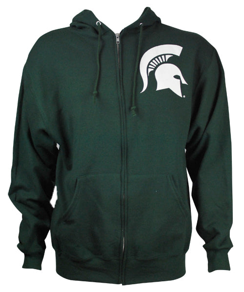 Michigan State University Spartans Full Zipper Hooded Sweatshirt