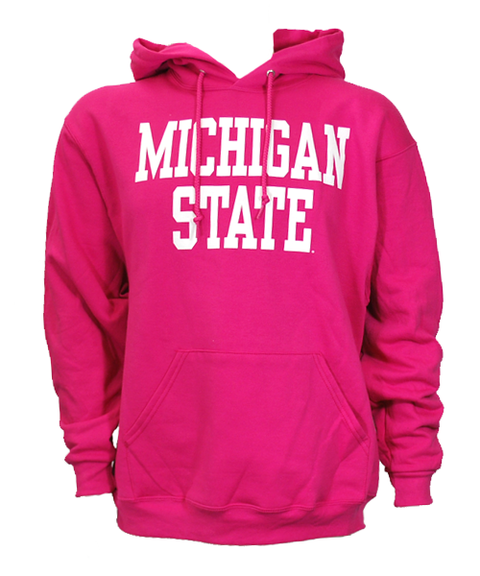 MICHIGAN STATE HOODIE NEON PINK