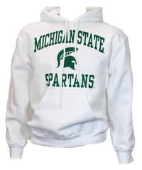 Michigan State University Spartans Spartan Helmet Design Heavy Weight Hooded Sweatshirt (Classic Colors)