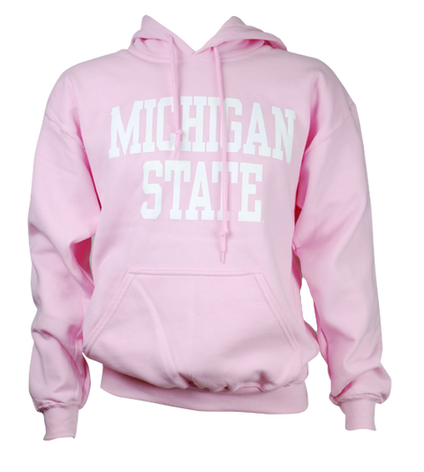 MICHIGAN STATE HOODIE LIGHT PINK